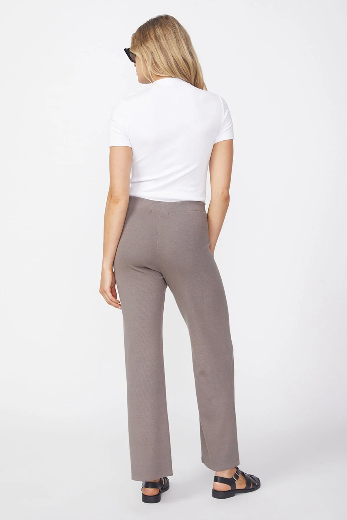 BAILEY/44 Women's Stateside Luxe 2x1 Rib Cropped Pant in Twig