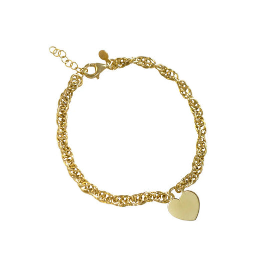 ARGENTO VIVO THE HEART LINK BRACELET