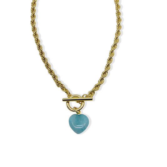 ARGENTO VIVO THE AQUA AMOUR ROPE NECKLACE