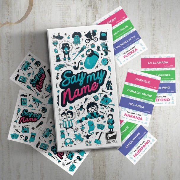 Pampa Direct Buró Say My Name Juegos de Previa - Card Game for Fun Parties