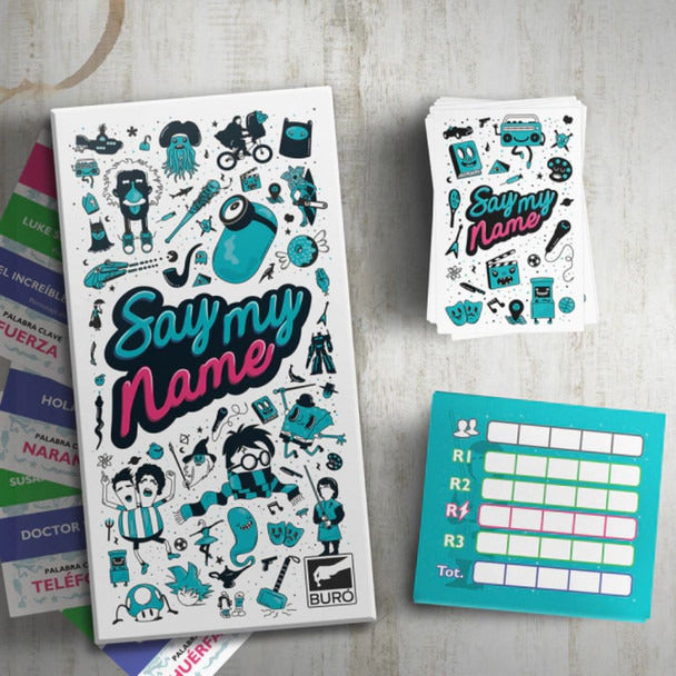 Pampa Direct Buró Say My Name Juegos de Previa - Card Game for Fun Parties