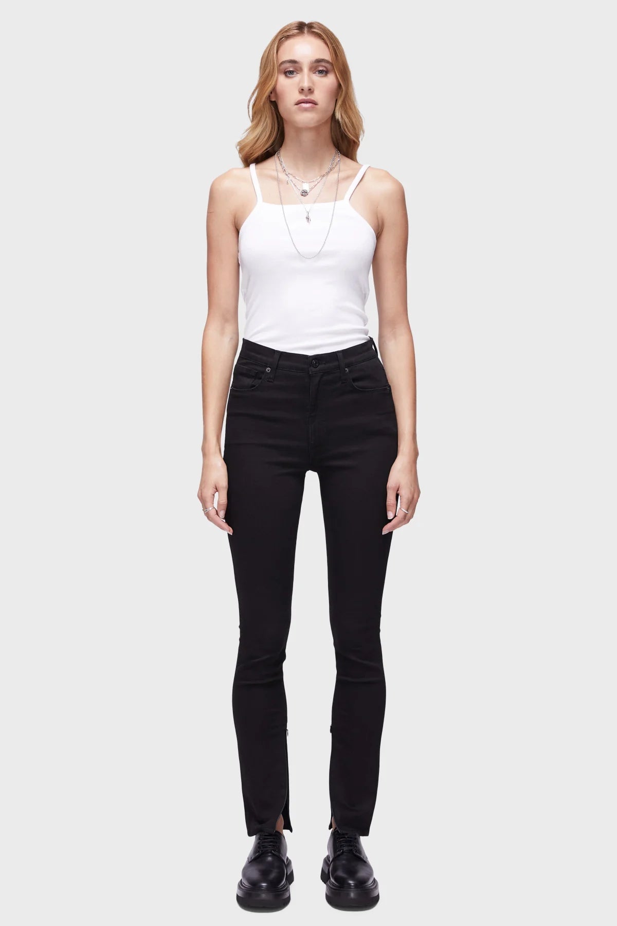 BAILEY/44 Women's DSTLD Women's SCLPT Split Hem Skinny Jean in Resolute