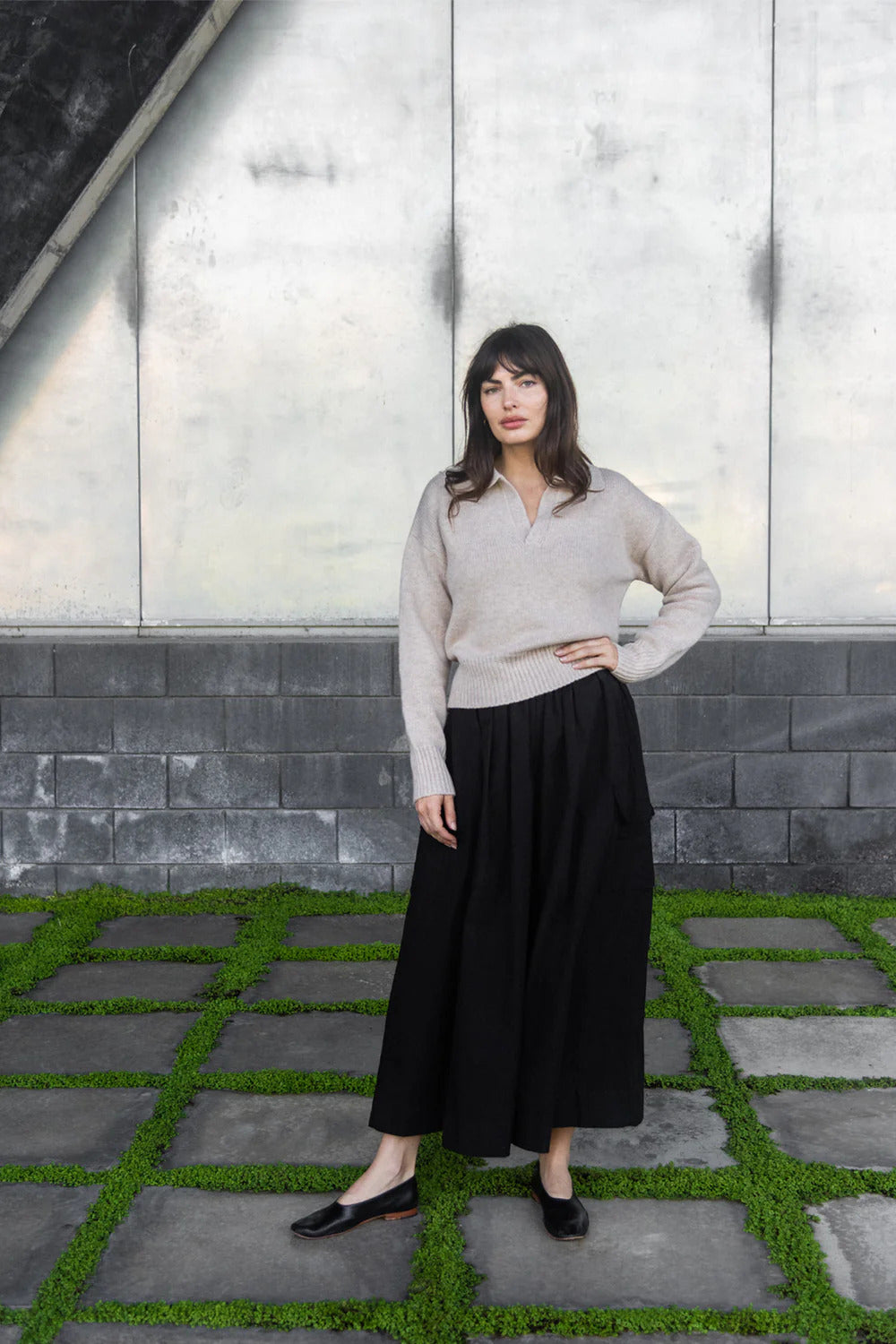 BAILEY/44 Women's Stateside Structured Poplin Cargo Skirt in Black