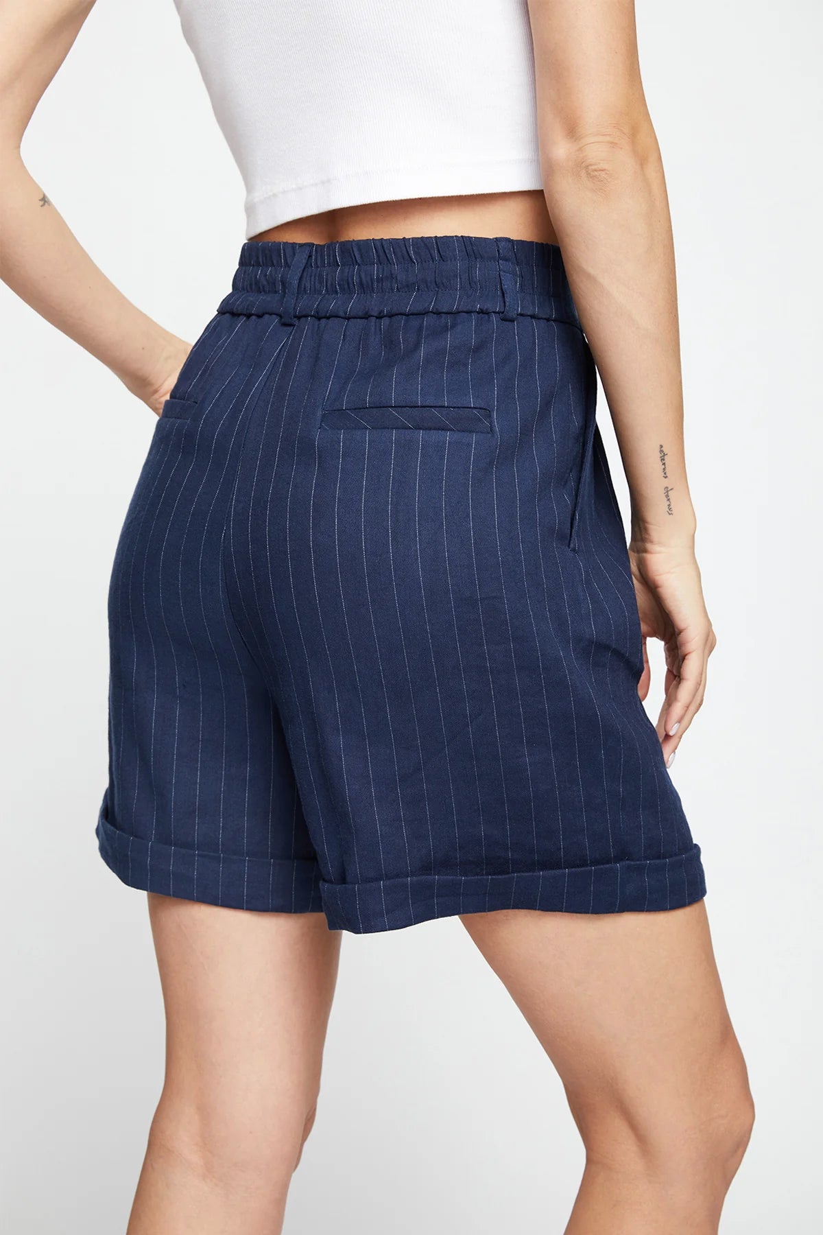 BAILEY/44 Women's Bailey 44 Charlie Pinstripe Shorts In Midnight