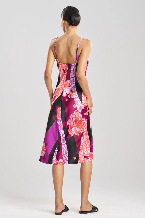 Natori Floral Tapestry Satin Gown