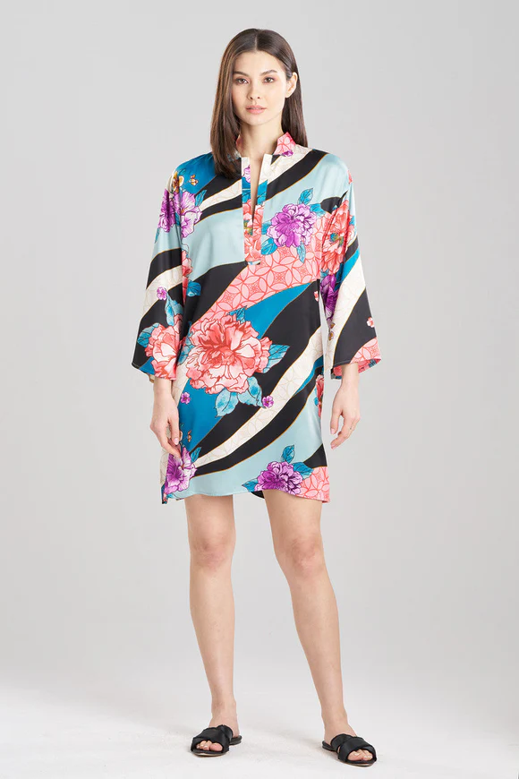 Natori Floral Tapestry Satin Sleepshirt
