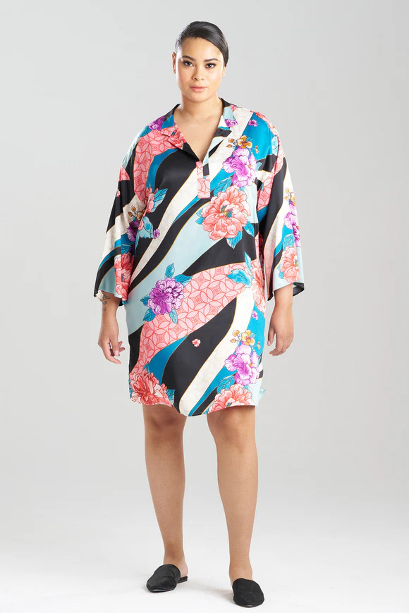 Natori Floral Tapestry Satin Sleepshirt