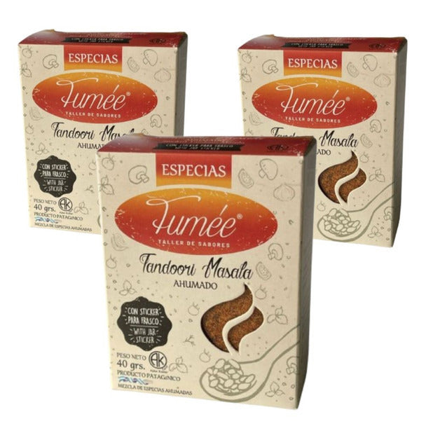 Pampa Direct Fumée Tandoori Masala Ahumado – Kosher Spicy Blend with Cayenne & Mustard, 40 g / 1.41 oz (pack of 3)