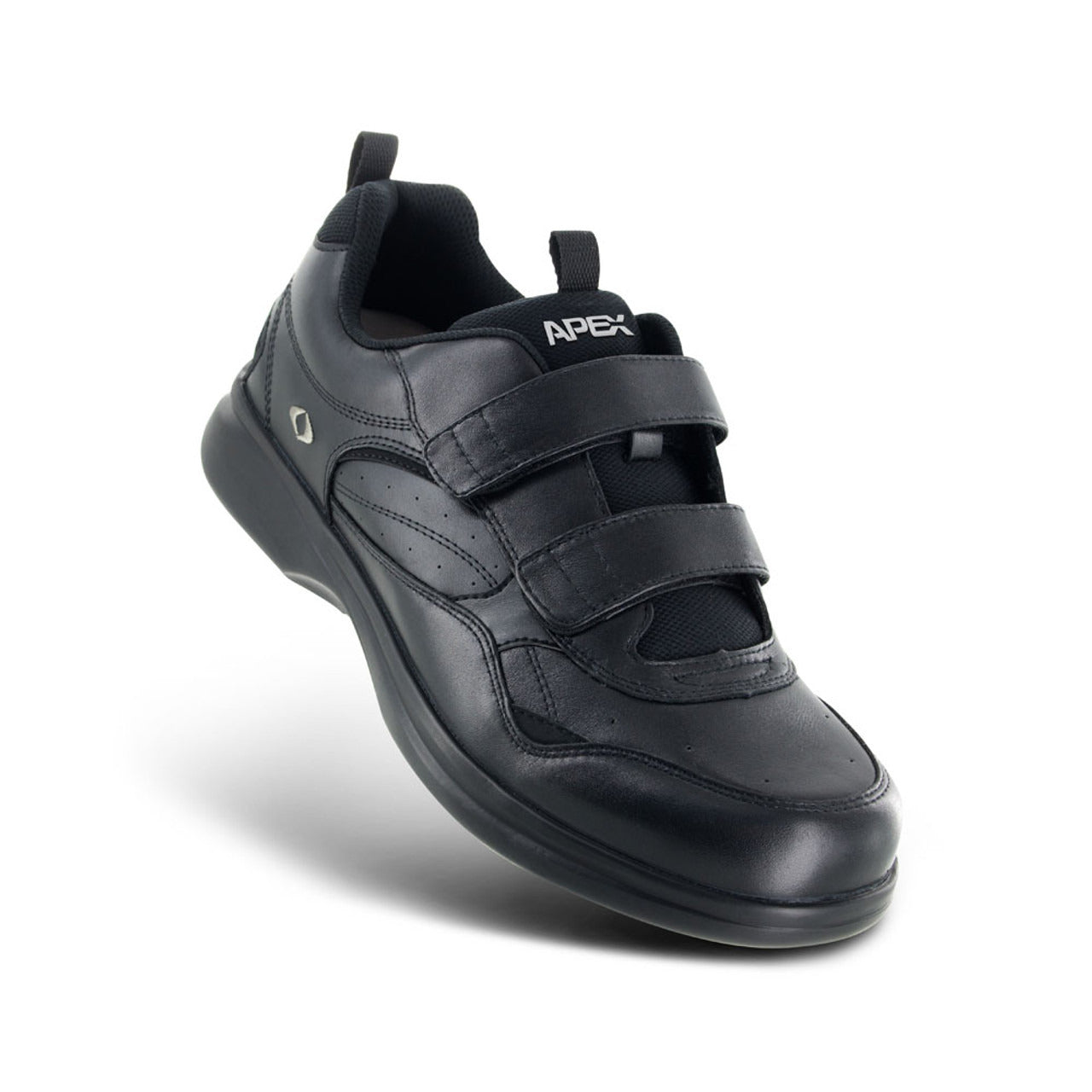 Apexfoot Men's Double Strap Active Walkers Active Shoe - Biomechanical - Black