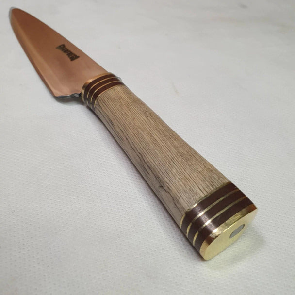 Pampa Direct Gran Fuego Campero Knife 11 cm Stainless Steel with Wooden Handle & Leather Sheath Cuchillo Campero
