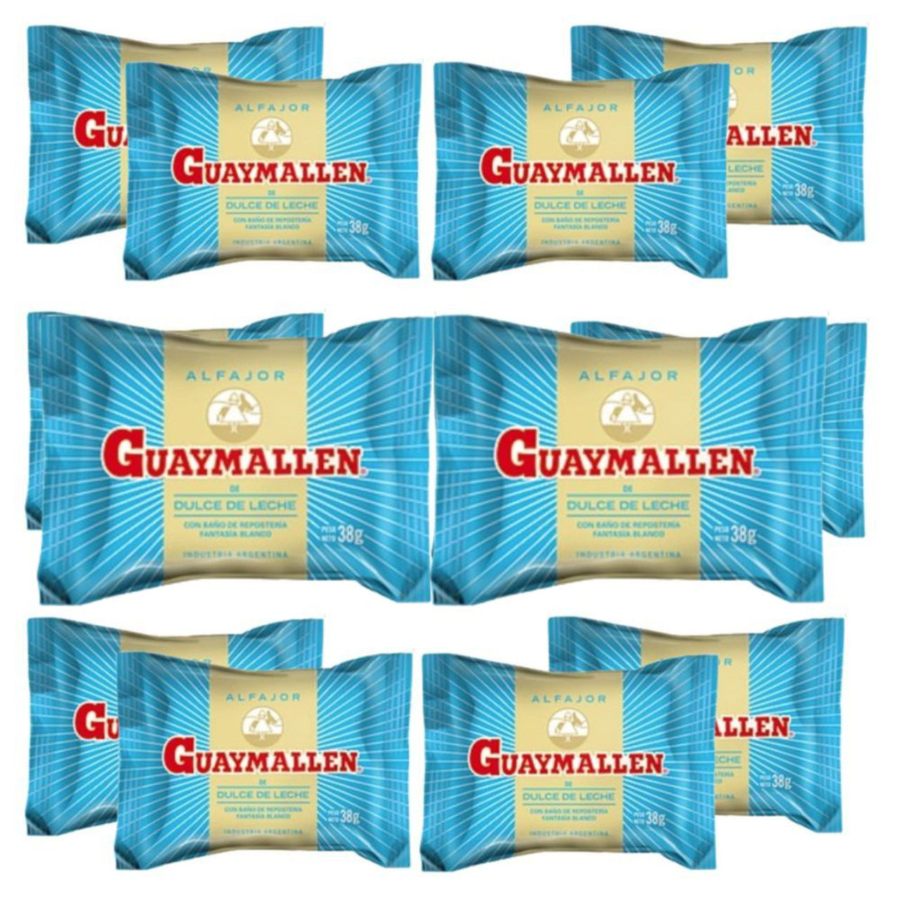 Pampa Direct Guaymallen Alfajor White Chocolate with Dulce de Leche, 38 g / 1.3 oz (pack of 12)