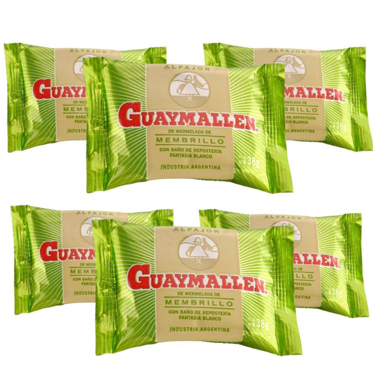 Pampa Direct Guaymallen Alfajor White Chocolate with Membrillo Fruta Quince Jelly, 38 g / 1.3 oz (pack of 6)