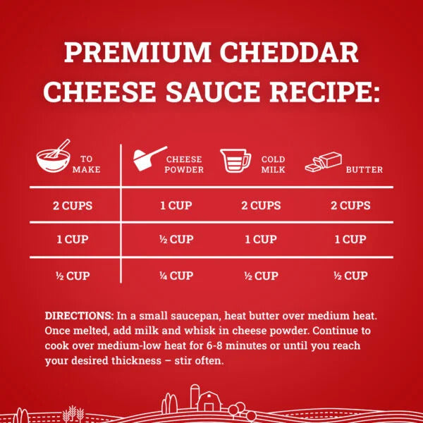 Hoosier Hill Farm Premium Cheddar Cheese Powder (No Artificial Color) 25lb