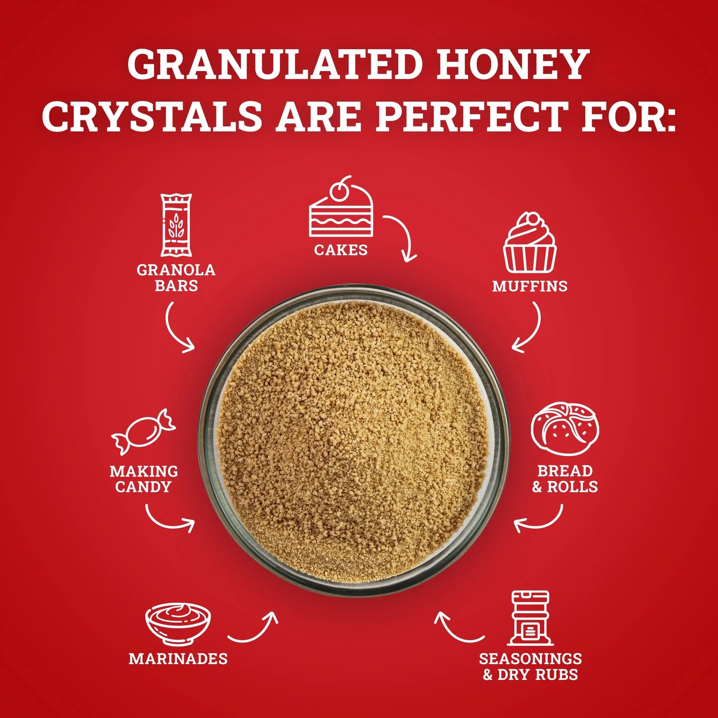 Hoosier Hill Farm Granulated Honey Crystals 25lb