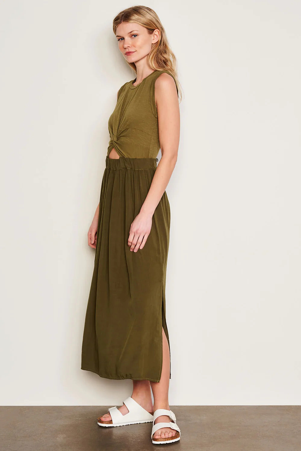 BAILEY/44 Women's Sundry Midi Mixed Media Dress