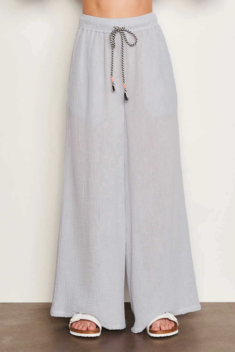 BAILEY/44 Women's Sundry Gauze Wide Leg Pant in Blue Linen