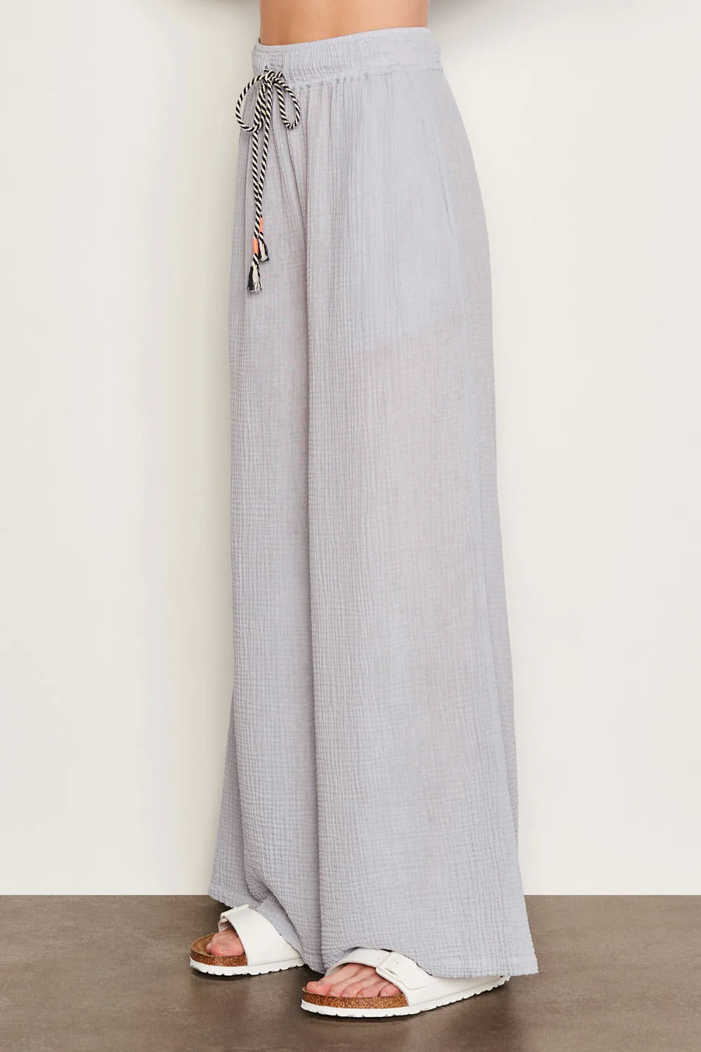 BAILEY/44 Women's Sundry Gauze Wide Leg Pant in Blue Linen