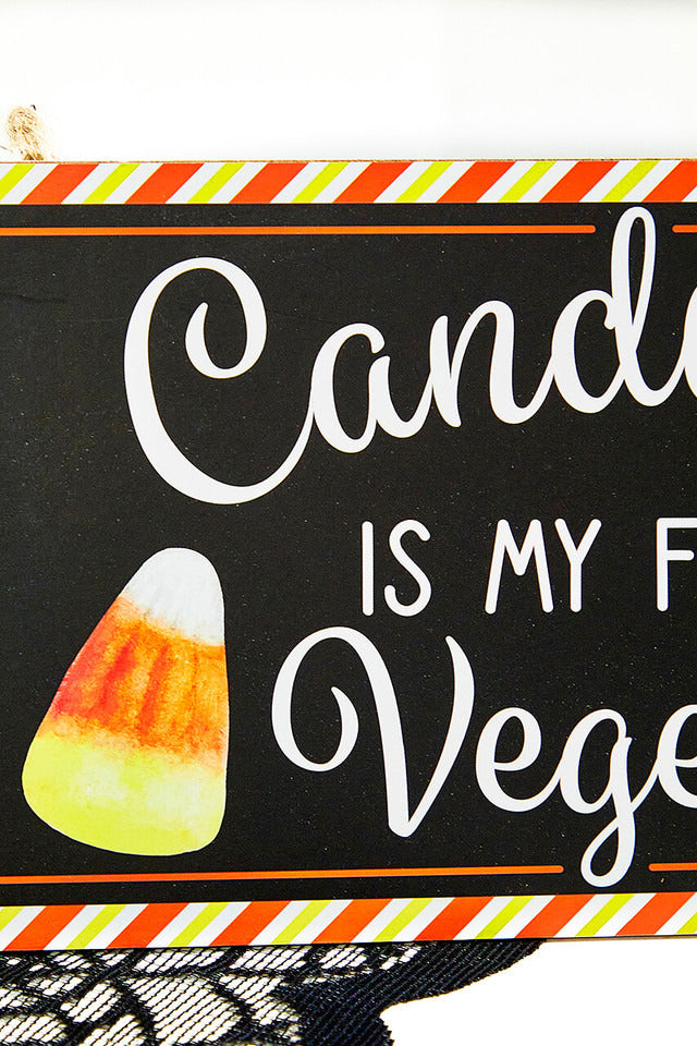 Decorator's Warehouse 12.5"L x 6"H Candy Corn/Vegetable Sign