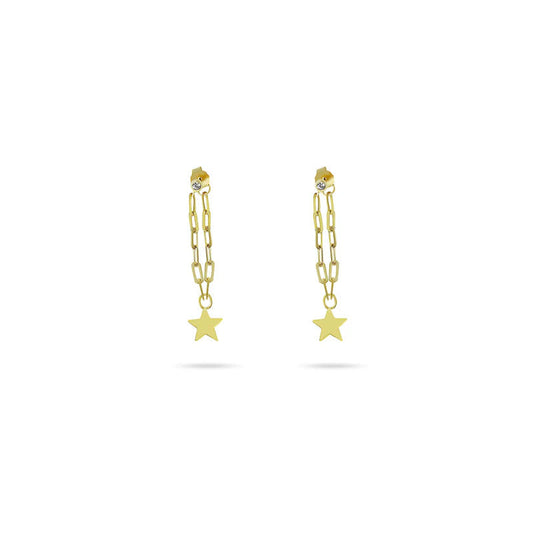 ARGENTO VIVO PAPERCLIP STAR DROP EARRING