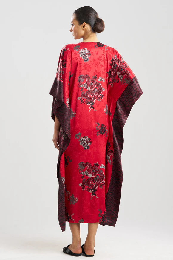 Natori Imperial Dragon Jacquard Caftan