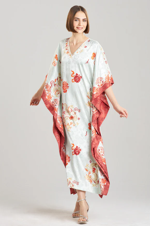 Natori Imperial Dragon Jacquard Caftan