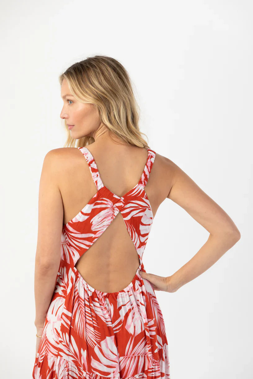 Tiare Hawaii Lovestruck Maxi Dress - Monstera Rust