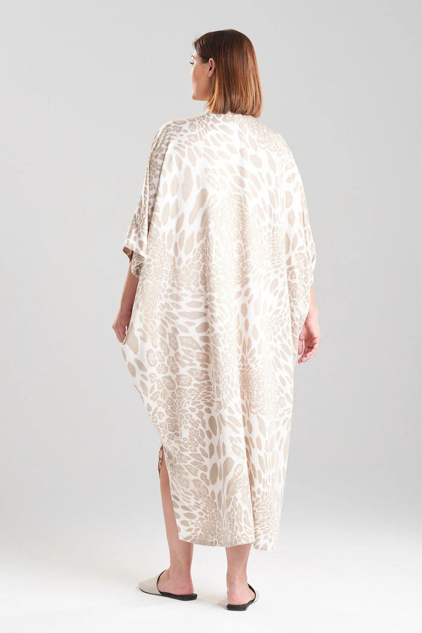 Natori Luxe Leopard Zip Caftan