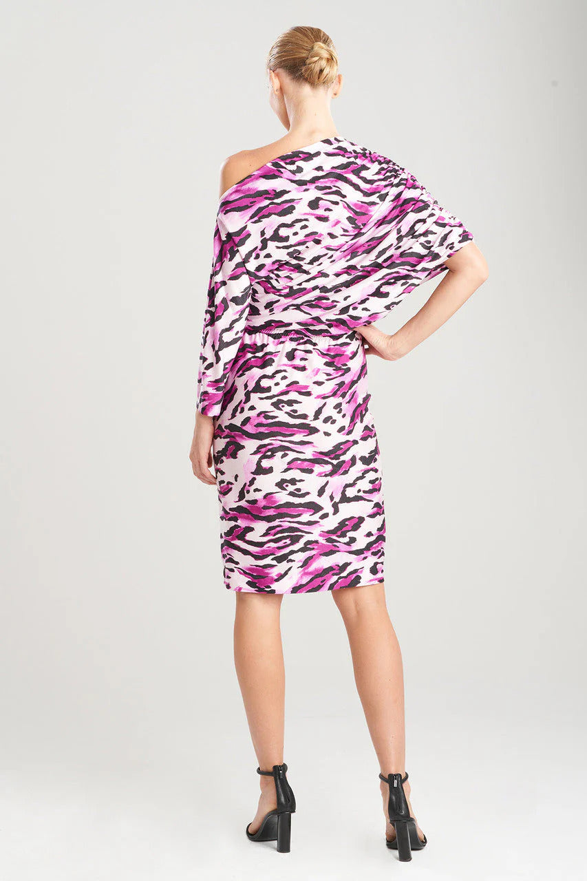 Natori Lynx TENCEL Jersey Asymmetrical Drape Dress