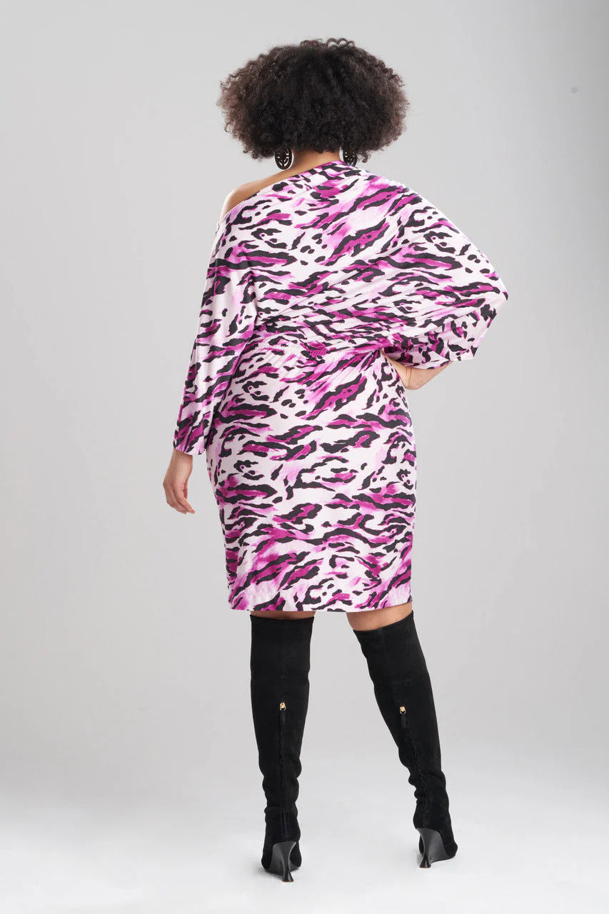 Natori Lynx TENCEL Jersey Asymmetrical Drape Dress