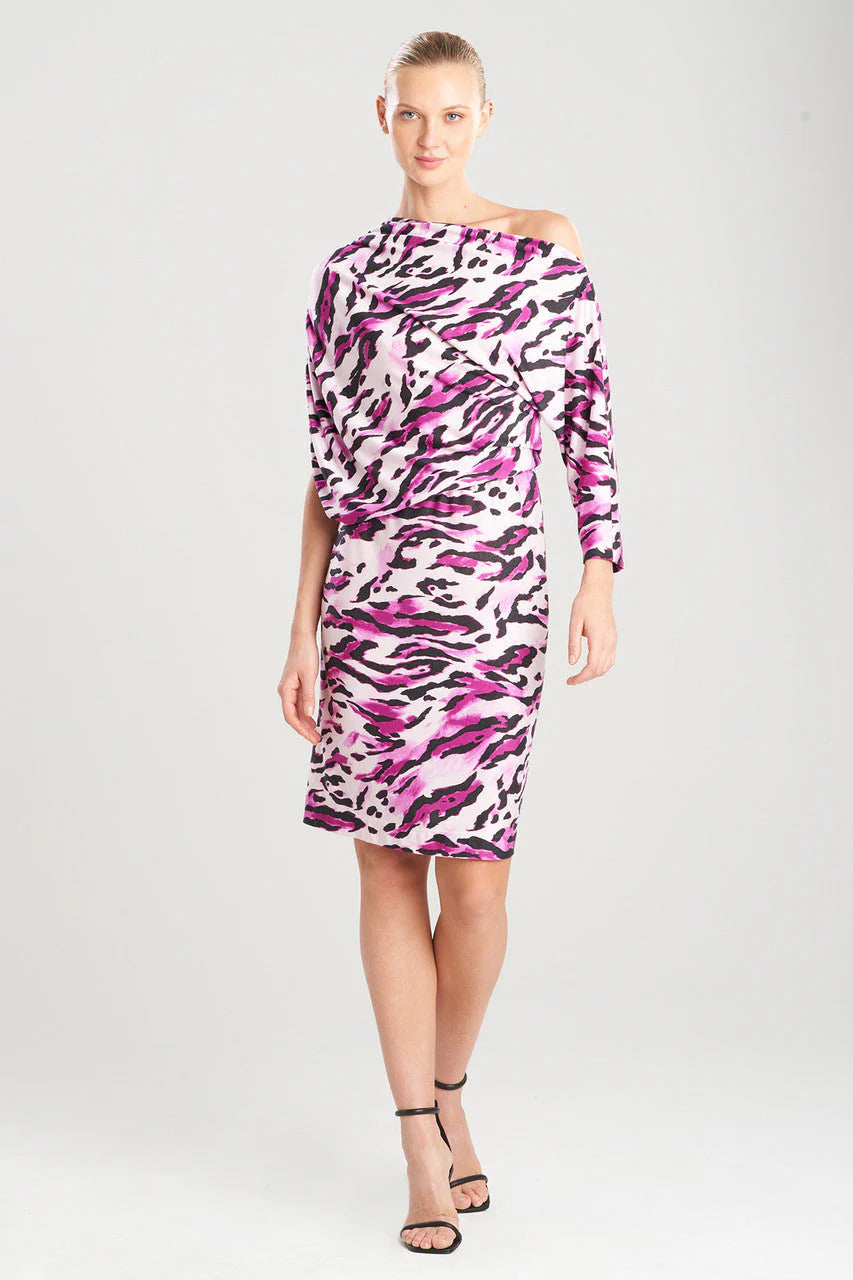 Natori Lynx TENCEL Jersey Asymmetrical Drape Dress