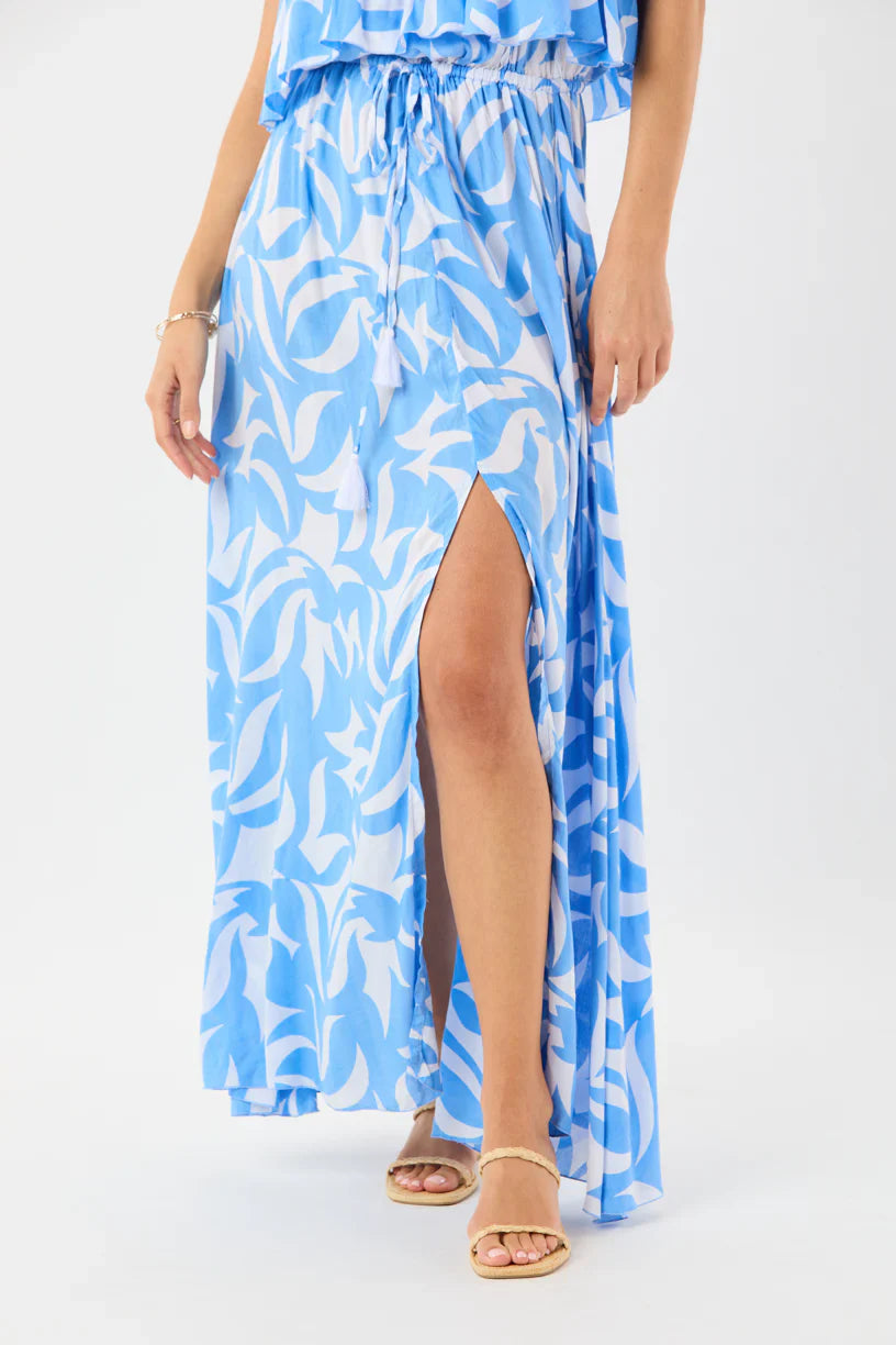 Tiare Hawaii Maldives Maxi Dress - Abstract Geo Sky