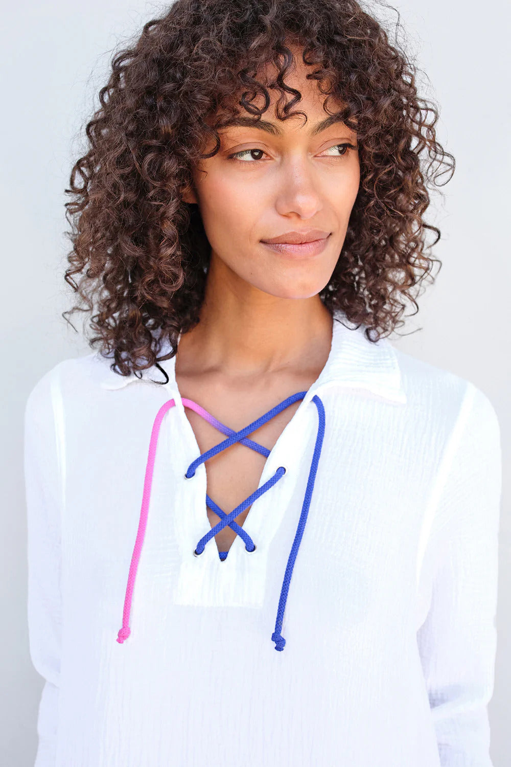 BAILEY/44 Women's Sundry Mini Lace Up Dress in White