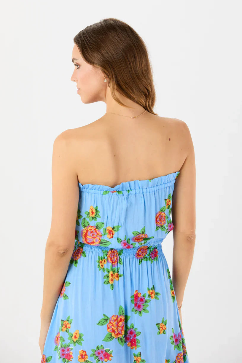 Tiare Hawaii Ryden Mini Dress - Vintage Hawaiian Blue