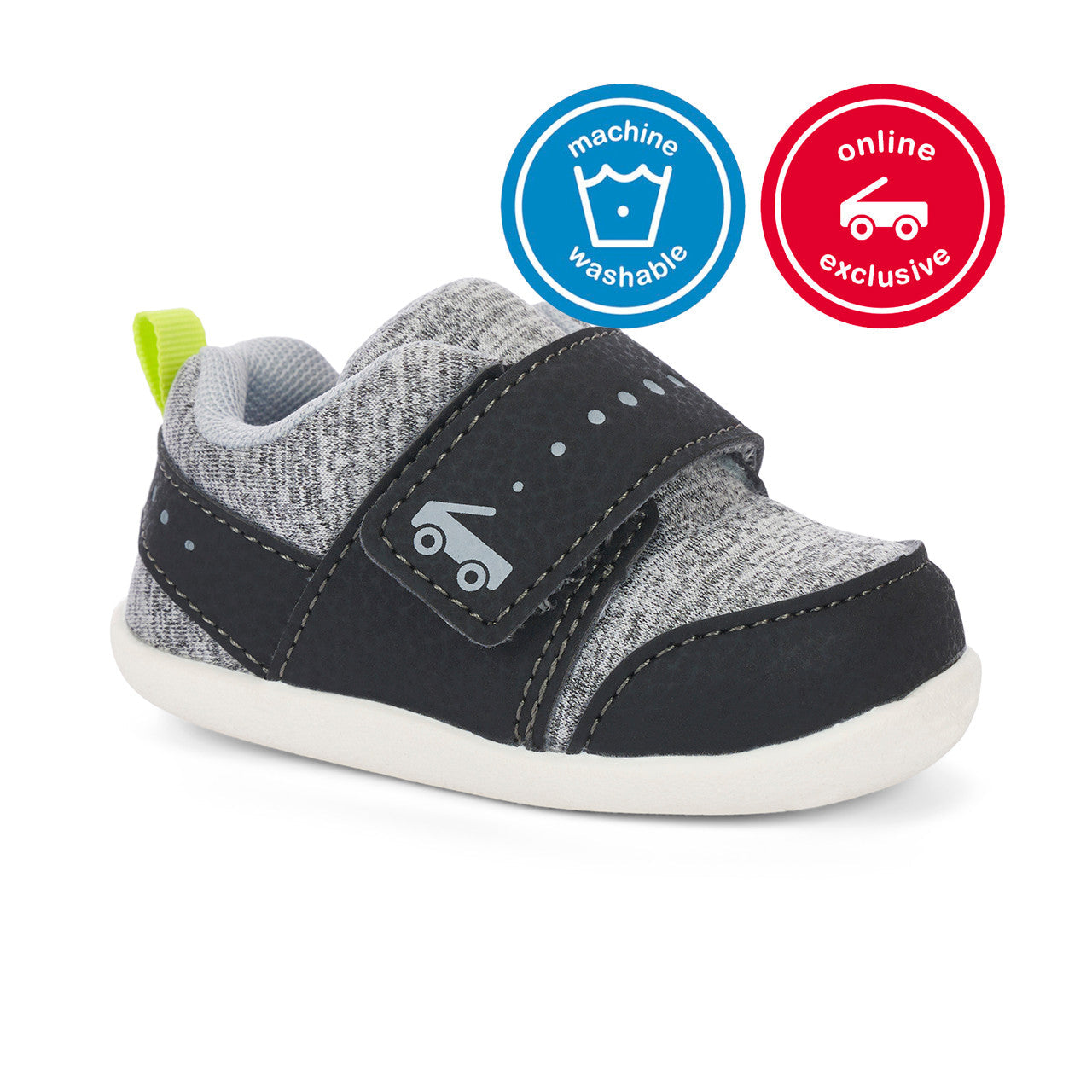 See Kai Run Boy's Ryder (First Walker) Gray/Black
