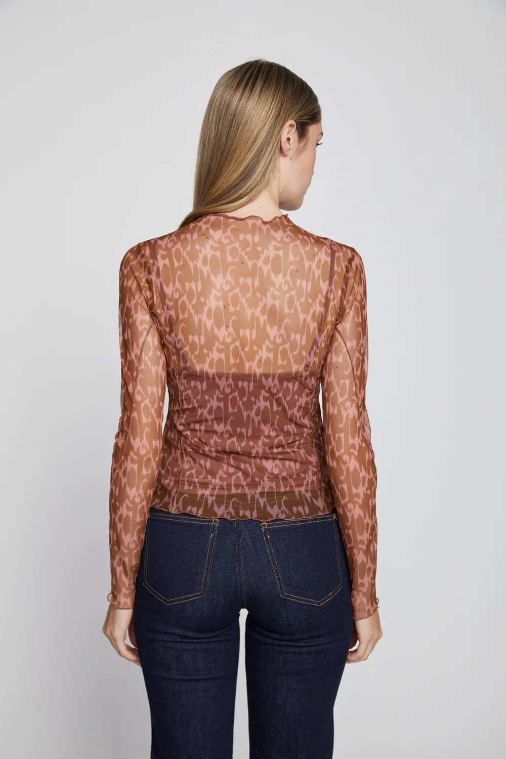 BAILEY/44 Women's Bailey 44 Lysa Mesh Top in Ikat Animal Print