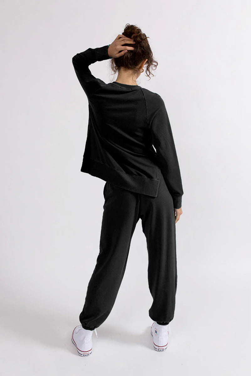 BAILEY/44 Women's Stateside Softest Fleece Raglan Side Slit Sweatshirt
