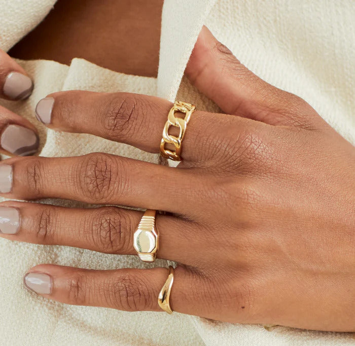 ARGENTO VIVO THE WIDE CHAIN RING