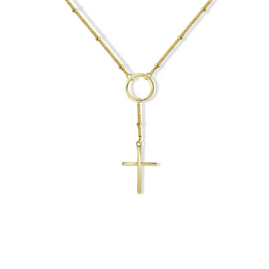 ARGENTO VIVO CROSS LARIAT NECKLACE