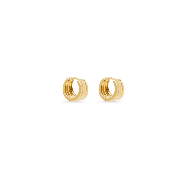 ARGENTO VIVO THE FOUR-ROW HINGE HOOP