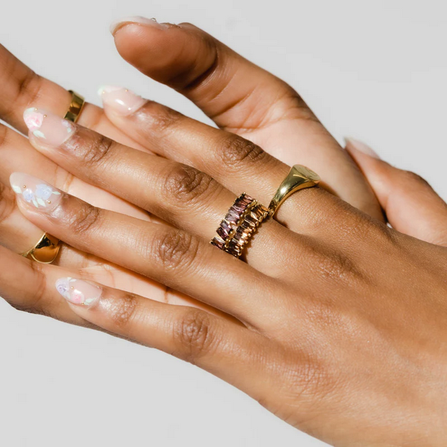 ARGENTO VIVO THE AMETHYST KARLA BAGUETTE RING
