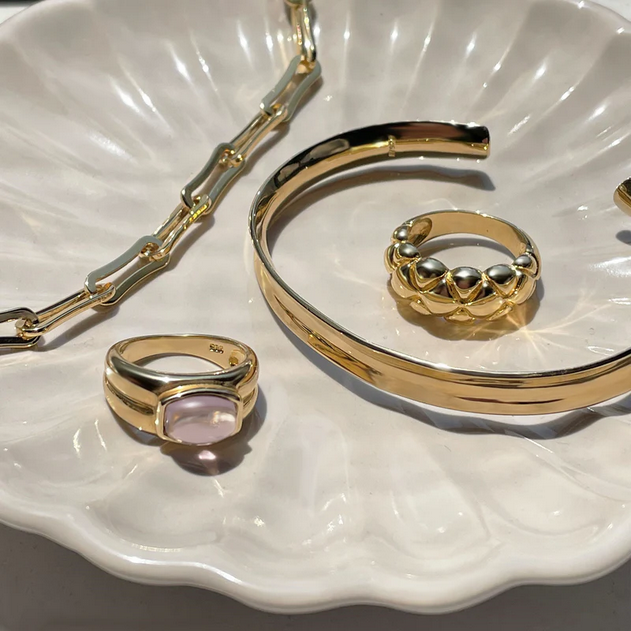ARGENTO VIVO THE DOUBLE DOME GEMSTONE RING