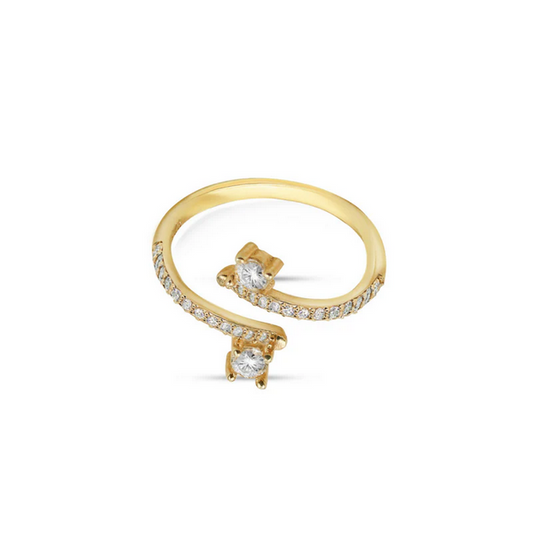 ARGENTO VIVO THE ESSENTIAL WRAP CZ RING