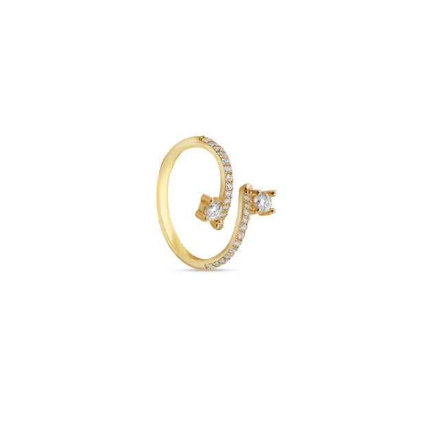 ARGENTO VIVO THE ESSENTIAL WRAP CZ RING