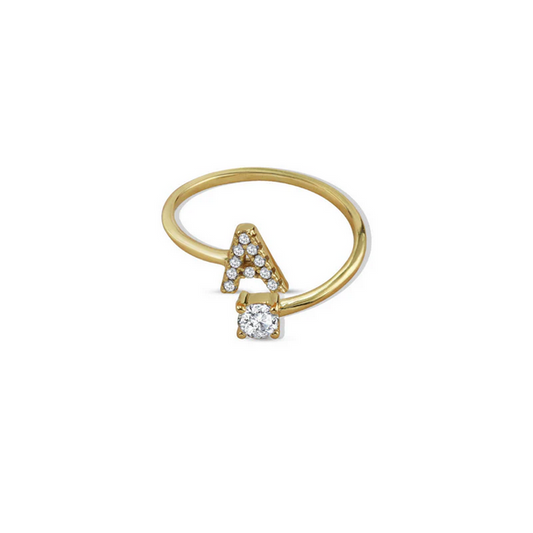 ARGENTO VIVO THE CZ INITIAL WRAP RING