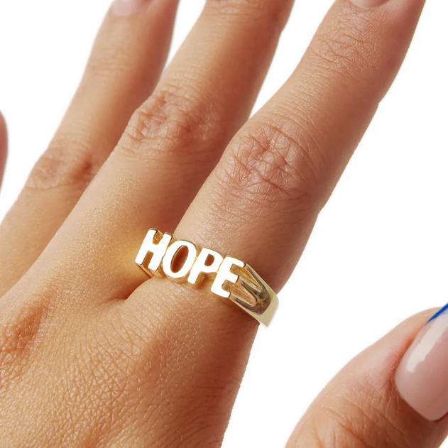 ARGENTO VIVO HOPE RING