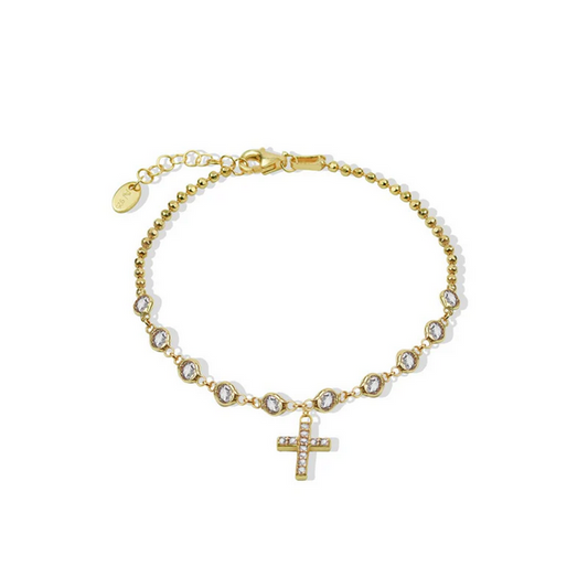 ARGENTO VIVO THE CROSS CHARM BRACELET