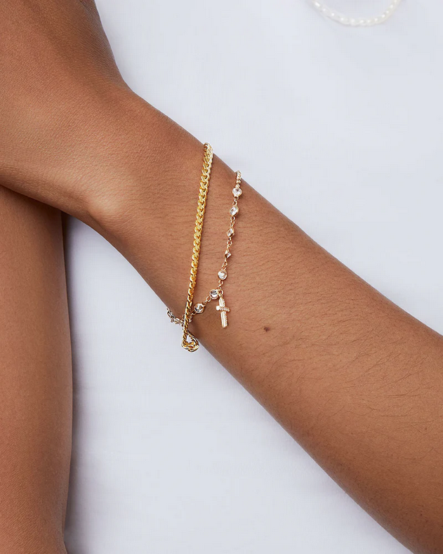 ARGENTO VIVO THE CROSS CHARM BRACELET