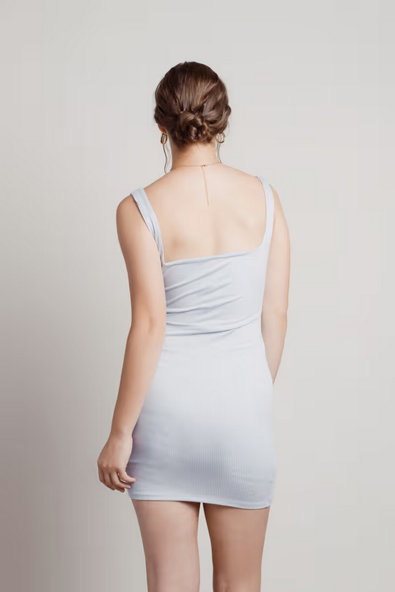 Tobi Women's Thebe Cutout Bodycon Mini Dress - Light Blue