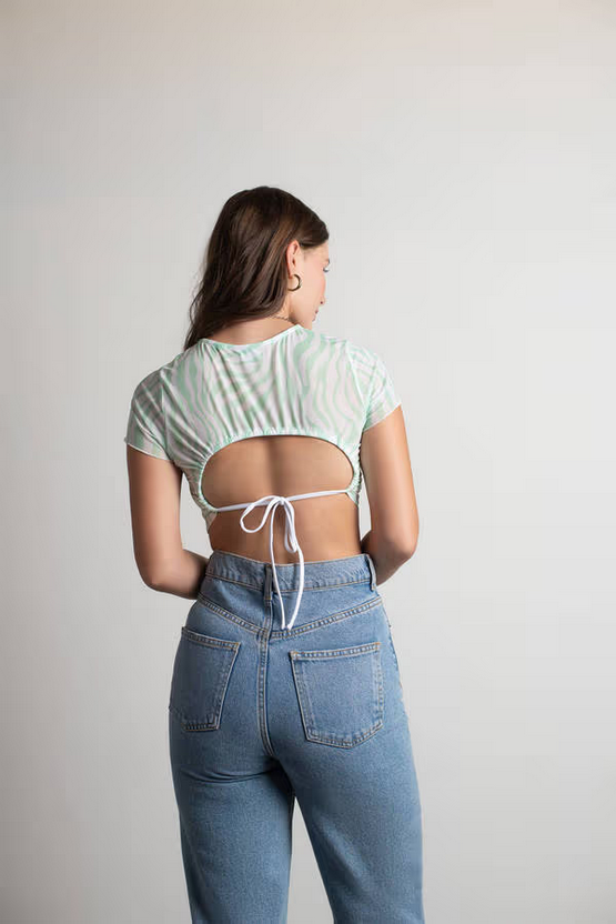 Tobi Women's Ride Along Crop Top - White Multi