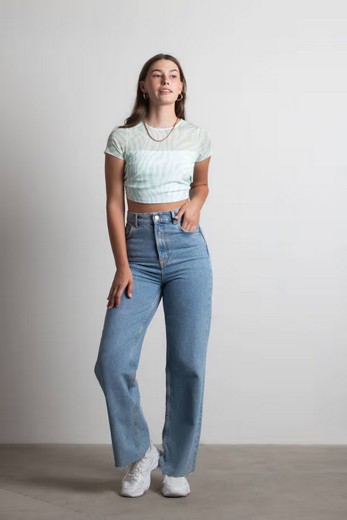 Tobi Women's Ride Along Crop Top - White Multi